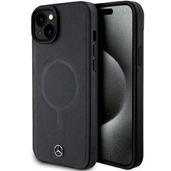 Mercedes MEHMP15S23RCMK iPhone 15 6.1" czarny|black hardcase Smooth Leather MagSafe цена и информация | Чехлы для телефонов | hansapost.ee