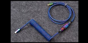 Keychron Premium Coiled Type-C Cable hind ja info | Mobiiltelefonide kaablid | hansapost.ee