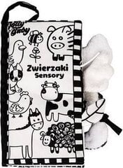 Тканевая книга Jollybaby Jungly Tails, чёрно - белая цена и информация | Игрушки для малышей | hansapost.ee
