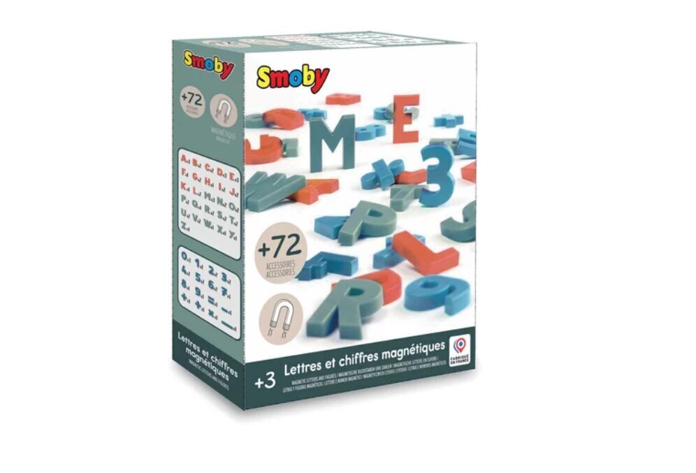 Magnettähed ja numbrid Smoby, 72 tk. цена и информация | Arendavad laste mänguasjad | hansapost.ee
