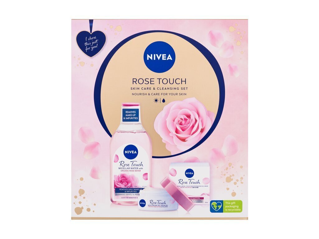 Komplekt Nivea Rose Touch Set naistele: mitsellaarvesi, 400 ml + niisutav päevakreem, 50 ml hind ja info | Näokreemid | hansapost.ee