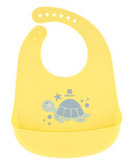 Нагрудник силиконовый KikkaBoo Sea World Turtle, желтый цвет цена и информация | Слюнявчики | hansapost.ee