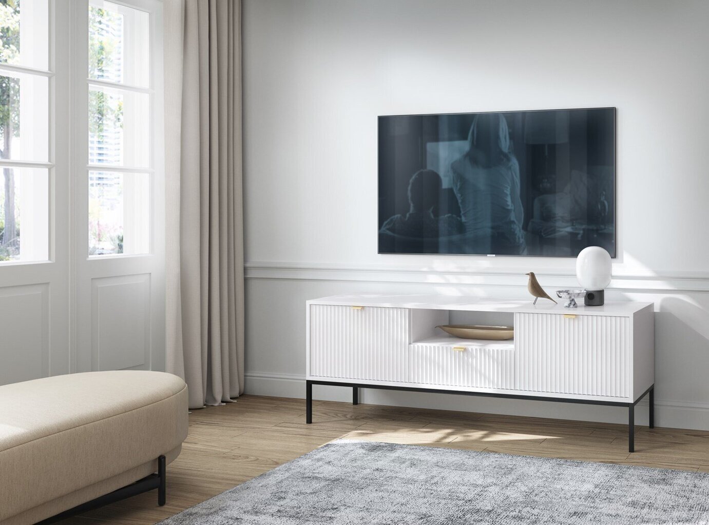 Tv-laud Novac, valge hind ja info | Televiisori alused | hansapost.ee