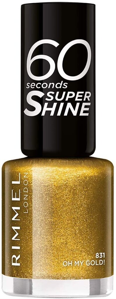 Küünelakk Rimmel London 60 Seconds Super Shine 8 ml, 831 Oh My God! цена и информация | Küünelakid ja küünelakieemaldajad | hansapost.ee