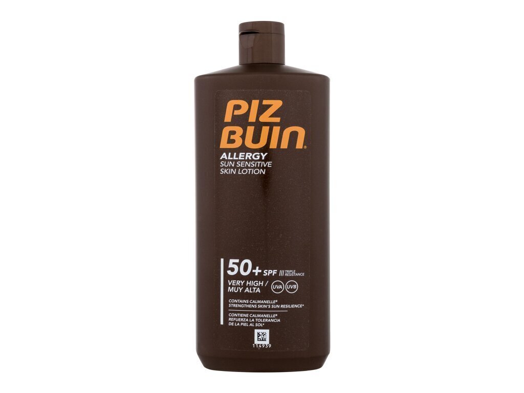 Päikesekreem tundlikule nahale Piz Buin SPF 50, 400ml цена и информация | Päikesekaitse ja päevitusjärgsed kreemid | hansapost.ee