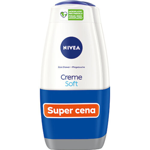 Dušigeel Nivea Creme Soft Shower Gel, 2x500ml hind ja info | Dušigeelid, õlid | hansapost.ee