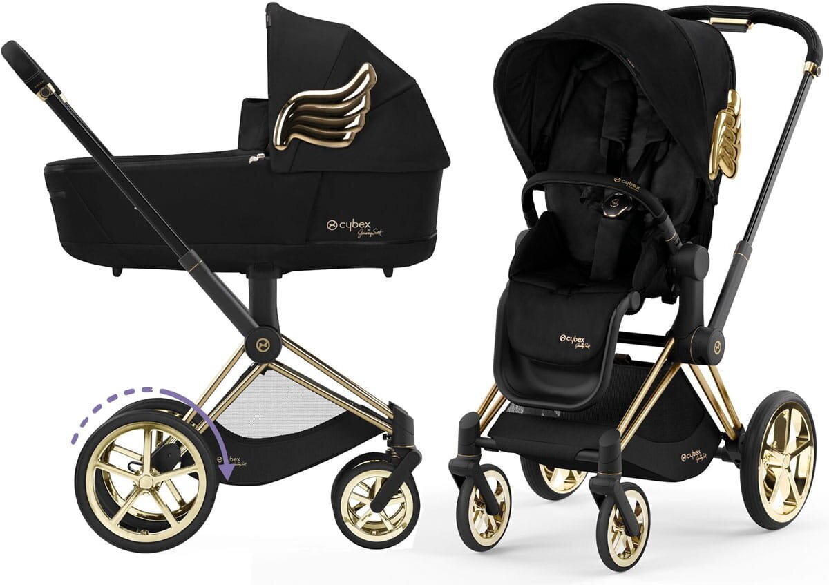 Universaalne jalutuskäru Cybex e-Priam 2in 1, Jeremy Scott Wings Black цена и информация | Vankrid, jalutuskärud | hansapost.ee