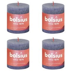 Bolsius sammasküünlad Shine 6 tk 80 x 68 mm sinine hind ja info | Küünlad, küünlajalad | hansapost.ee