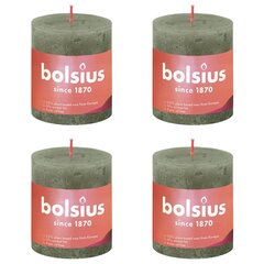 Bolsius sammasküünlad Shine 6 tk 80 x 68 mm oliiviroheline hind ja info | Küünlad, küünlajalad | hansapost.ee