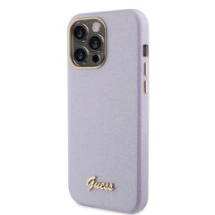 Чехол Guess для iPhone 15 Pro Max 6.7 GUHCP15XPGMCSL сиреневый жесткий чехол глиттер глянцевый шрифт цена и информация | Чехлы для телефонов | hansapost.ee