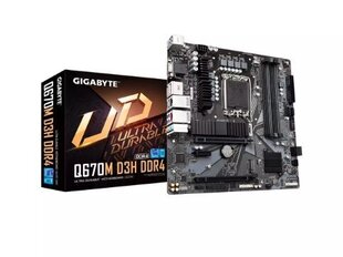 Gigabyte Q670M D3H DDR4 цена и информация | Материнские платы | hansapost.ee