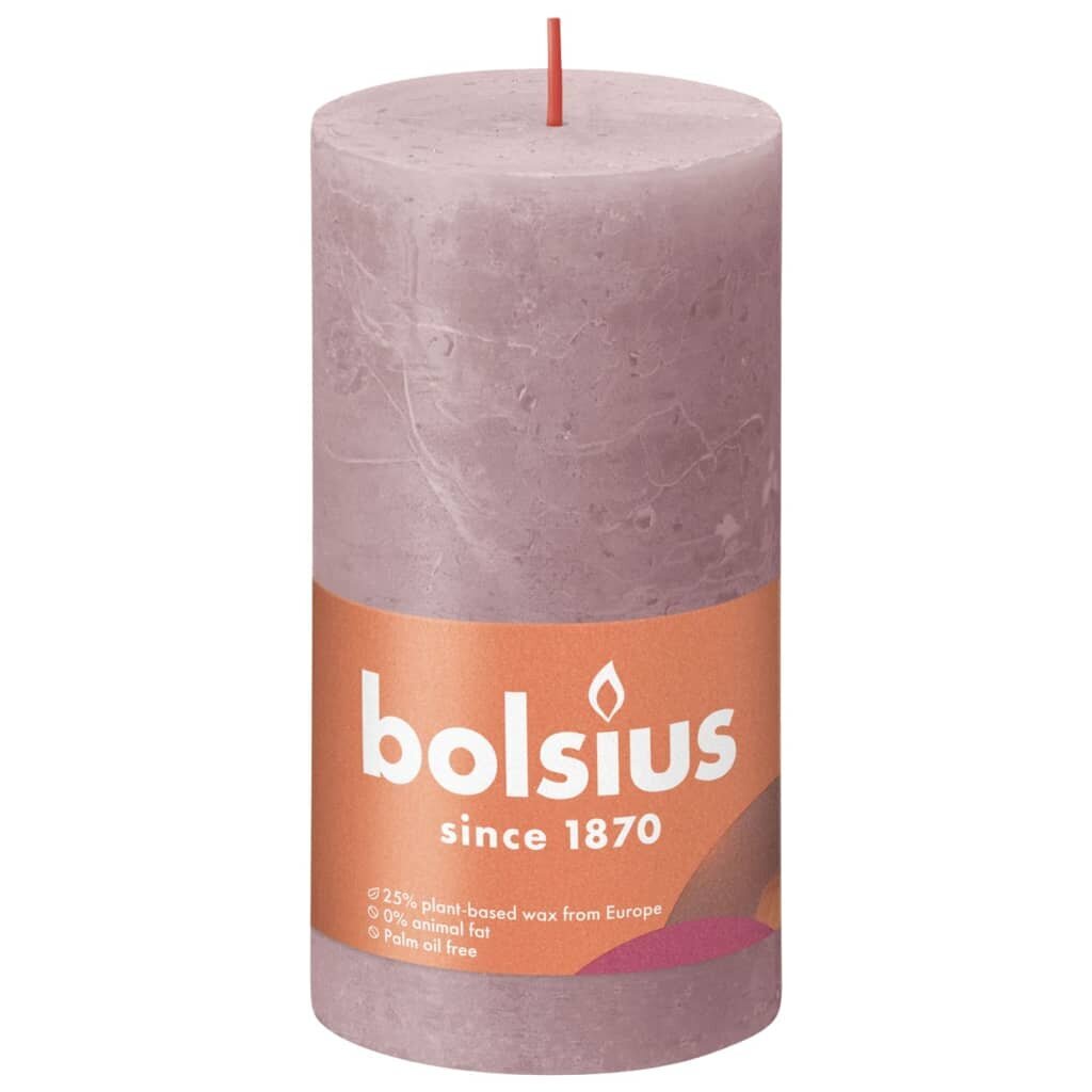 Bolsius sammasküünlad Shine 6 tk 130 x 68 mm vanaroosa цена и информация | Küünlad, küünlajalad | hansapost.ee