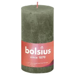 Bolsius sammasküünlad Shine 6 tk 130x68 mm oliiviroheline hind ja info | Küünlad, küünlajalad | hansapost.ee