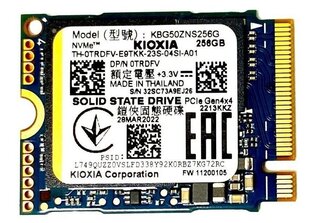 Kioxia BG5 KBG50ZNS256G цена и информация | Внутренние жёсткие диски (HDD, SSD, Hybrid) | hansapost.ee