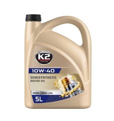 K2 Semisynthetic 10W-40 универсальное масло полусинтетическое, 5 л цена и информация | Моторные масла | hansapost.ee