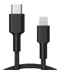 AUKEY CB-CL02 USB-кабель 1,2 м USB 3.2 Gen 1 (3.1 Gen 1) USB C Lightning Black цена и информация | Кабели для телефонов | hansapost.ee