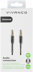 Vivanco кабель 3.5 мм - 3.5 мм 1 м (38767) цена и информация | Кабели для телефонов | hansapost.ee