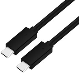 Platinet кабель USB-C - USB-C 5A 100W 2 м, черный (45579) цена и информация | Кабели для телефонов | hansapost.ee