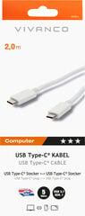 Vivanco кабель USB-C - USB-C 2 м EMark (45354) цена и информация | Кабели для телефонов | hansapost.ee