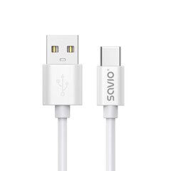 USB-кабель 2 м USB 2.0, USB A - USB C Белый SAVIO CL-168 цена и информация | Borofone 43757-uniw | hansapost.ee