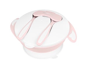 Reisi söögikomplekt KikkaBoo 4in1, roosa цена и информация | Детская посуда, контейнеры для молока и еды | hansapost.ee