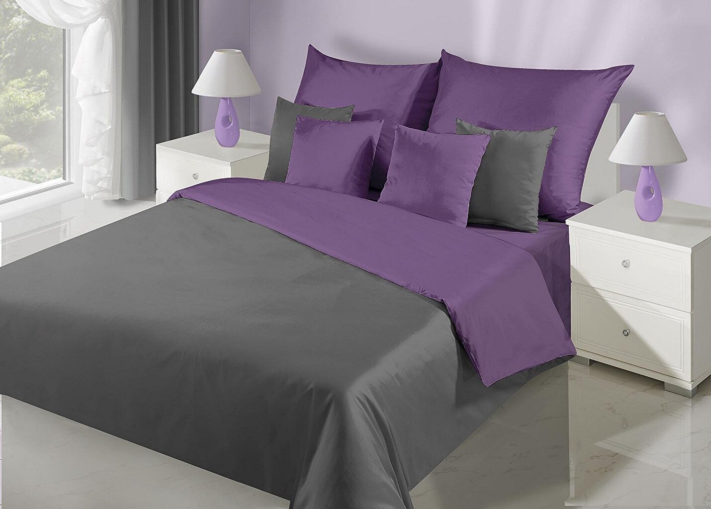 Voodipesukomplekt Nova Collection Violet Steel, 2-osaline hind ja info | Voodipesukomplektid | hansapost.ee