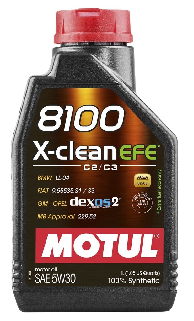 Õli Motul 8100 X-Clean Efe C2/C3 Synthetic, 5W30, 1L цена и информация | Mootoriõlid | hansapost.ee