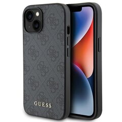 Guess GUHCP15MG4GFGR iPhone 15 Plus 6.7" szary|grey hard case 4G Metal Gold Logo цена и информация | Чехлы для телефонов | hansapost.ee