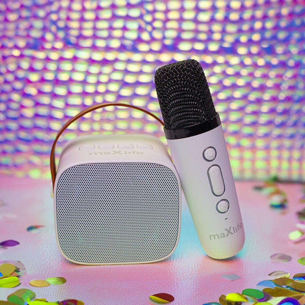 Maxlife Bluetooth karaokekõlar MXKS-100, valge цена и информация | Mikrofonid | hansapost.ee