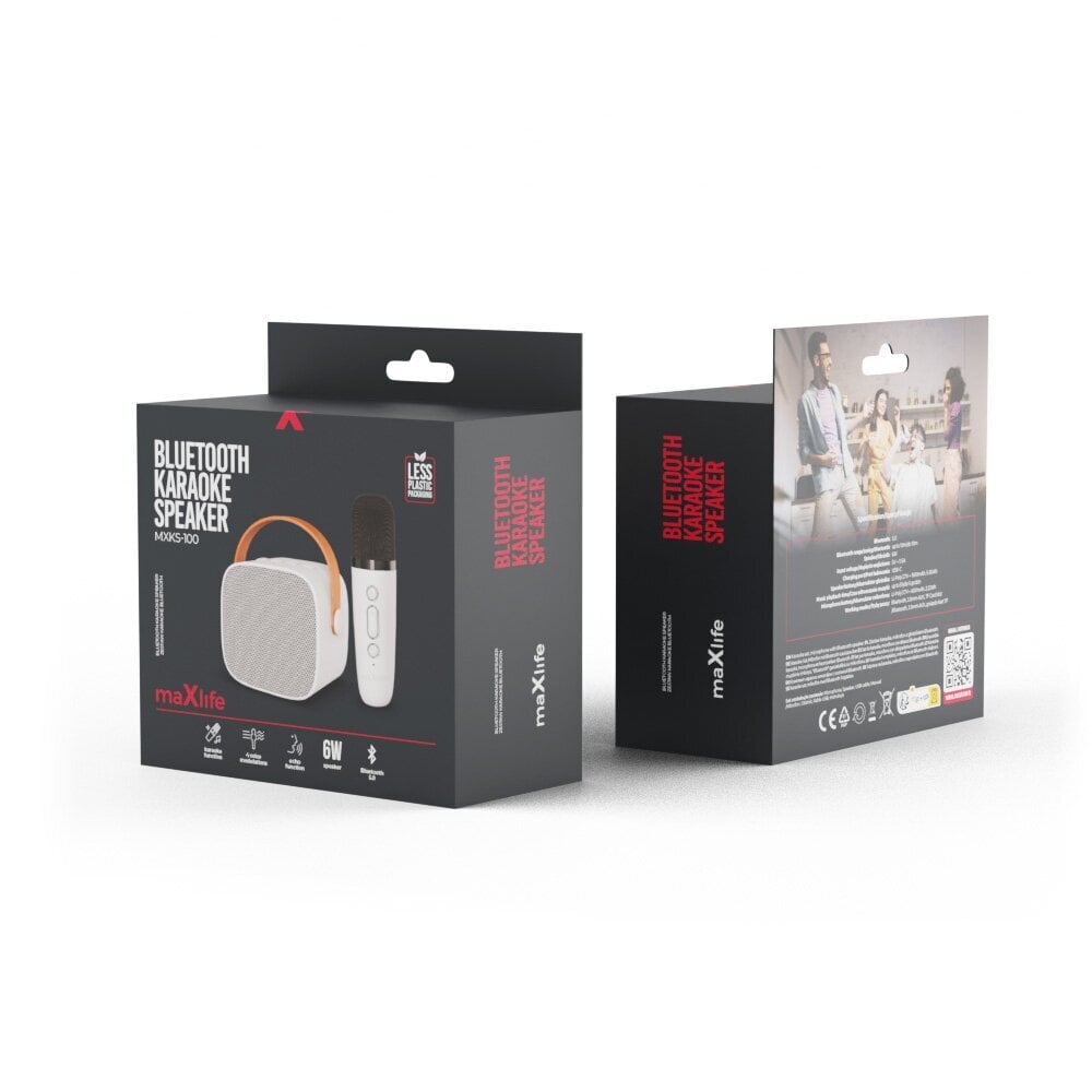 Maxlife Bluetooth karaokekõlar MXKS-100, valge hind ja info | Mikrofonid | hansapost.ee