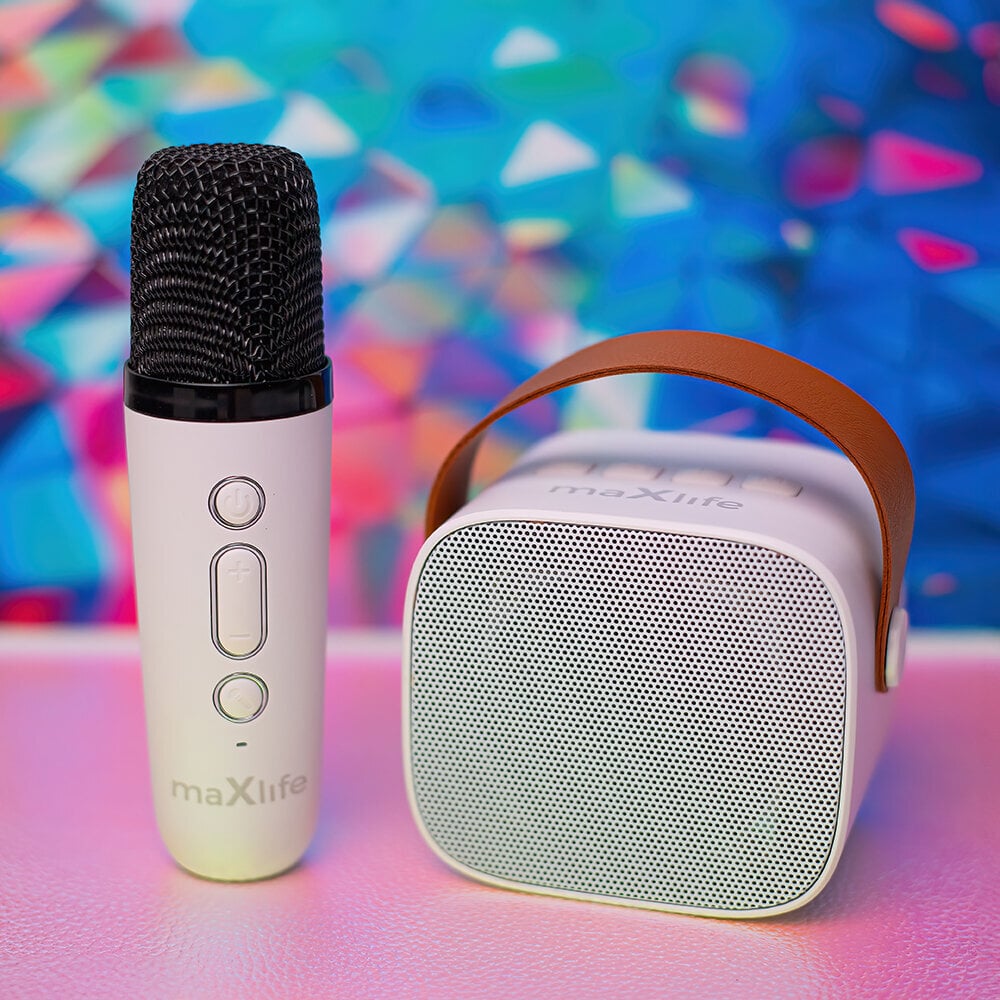 Maxlife Bluetooth karaokekõlar MXKS-100, valge hind ja info | Mikrofonid | hansapost.ee