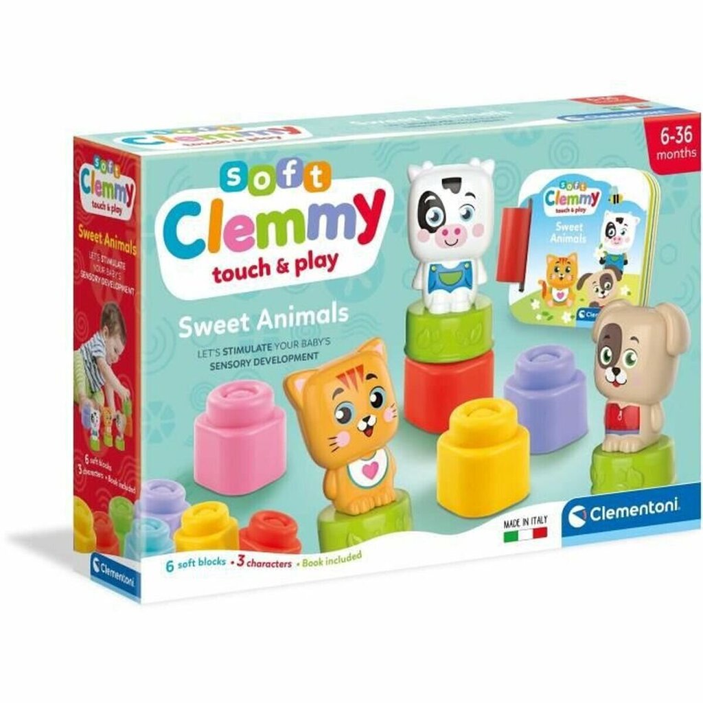 Klotsid raamatuga beebile Clementoni Clemmy, 9 tk цена и информация | Beebide mänguasjad | hansapost.ee
