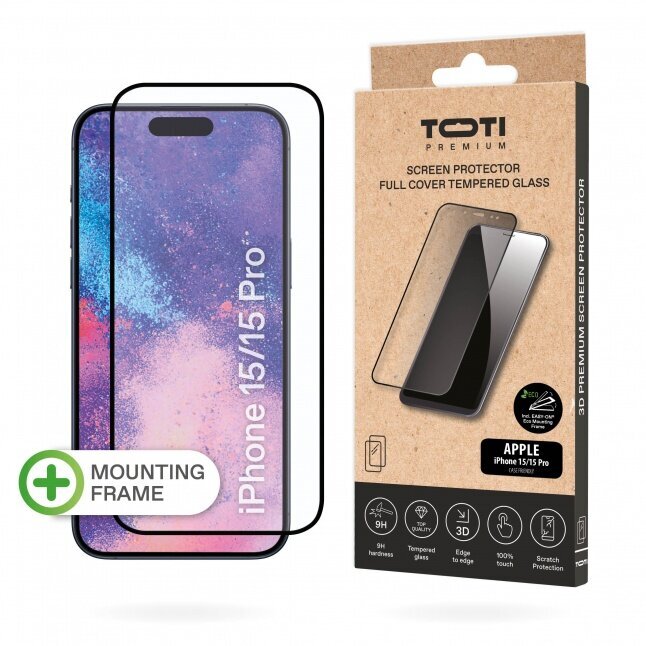 Toti Premium Apple iPhone 15/15 Pro hind ja info | Ekraani kaitseklaasid ja kaitsekiled | hansapost.ee