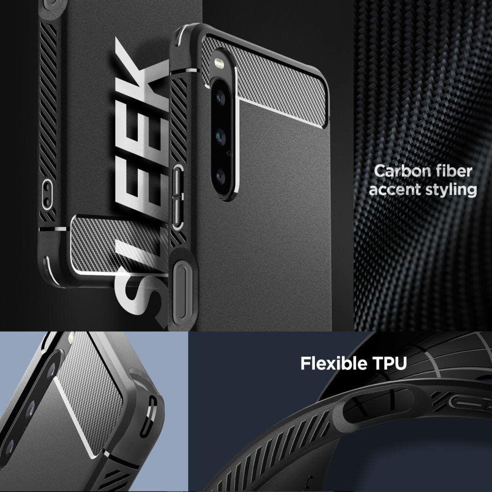 Spigen Rugged Armor Sony Xperia 10V Matte Black hind ja info | Telefonide kaitsekaaned ja -ümbrised | hansapost.ee