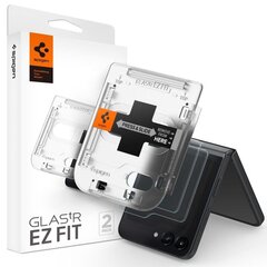 TEMPERED GLASS Spigen GLAS.TR &quot;EZ FIT&quot; 2-PACK GALAXY Z Flip 5 CLEAR цена и информация | Защитные пленки для телефонов | hansapost.ee