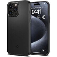 Spigen Thin Fit iPhone 15 Pro 6.1" Black ACS06686 hind ja info | Telefonide kaitsekaaned ja -ümbrised | hansapost.ee