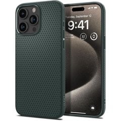 Spigen Liquid Air iPhone 15 Pro Max 6.7" abyss green ACS06564 hind ja info | Telefonide kaitsekaaned ja -ümbrised | hansapost.ee