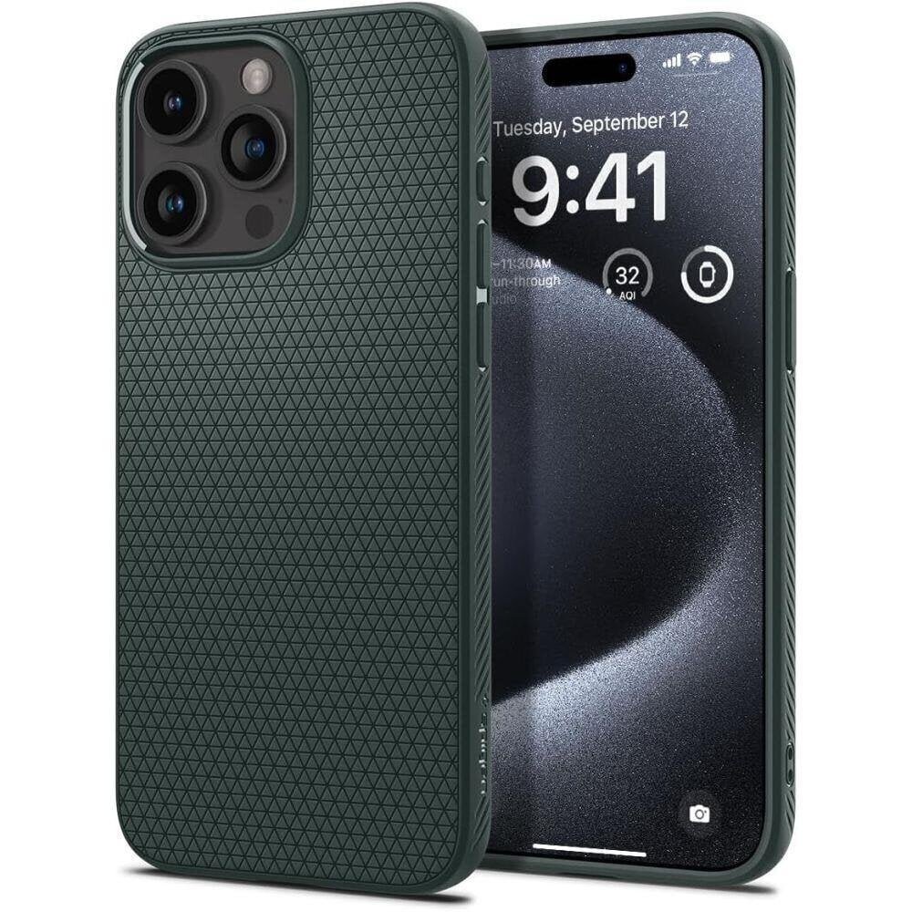 Spigen Liquid Air iPhone 15 Pro 6.1" abyss green ACS06706 цена и информация | Telefonide kaitsekaaned ja -ümbrised | hansapost.ee