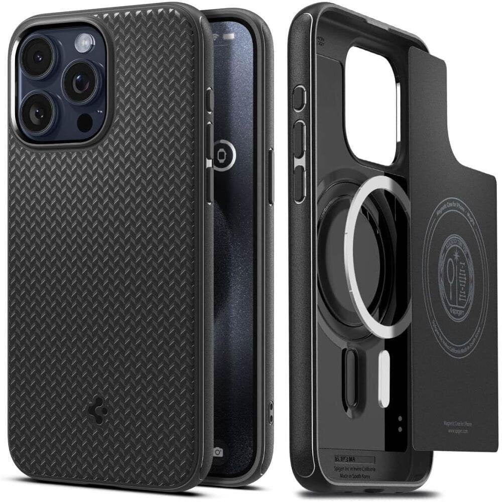 Spigen Mag Armor iPhone 15 Pro 6.1" MagSafe Matte Black цена и информация | Telefonide kaitsekaaned ja -ümbrised | hansapost.ee