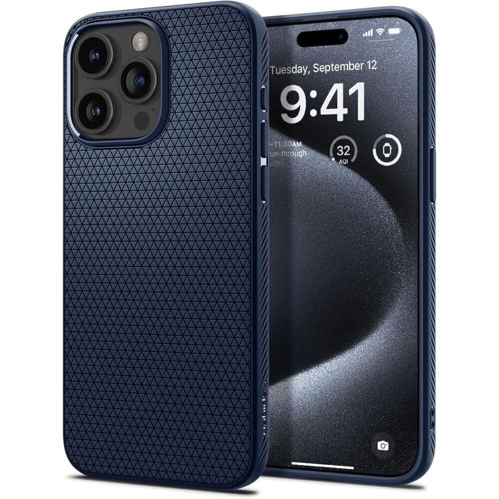 Spigen Liquid Air iPhone 15 Pro 6.1" navy blue цена и информация | Telefonide kaitsekaaned ja -ümbrised | hansapost.ee