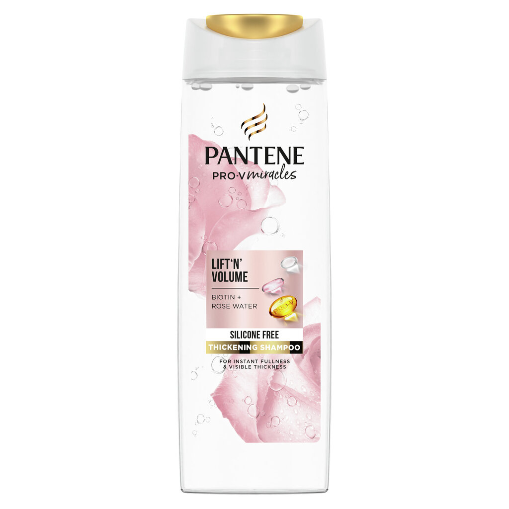 Kohevust lisav šampoon Pantene Miracles Biotin + Rose Water Lift and Volume Thickening, 300 ml цена и информация | Šampoonid | hansapost.ee