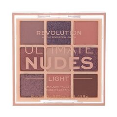 Lauvärvipalett Makeup Revolution Ultimate Nudes Eyeshadow Palette Light, 8.1 g hind ja info | Lauvärvid, ripsmetušid ja silmapliiatsid | hansapost.ee