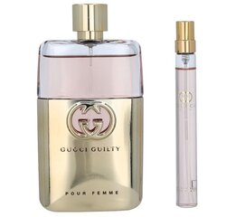 Komplekt Gucci Guilty naistele: parfüümvesi EDP, 90 ml + reisisprei, 10 ml hind ja info | Gucci Parfüümid, lõhnad ja kosmeetika | hansapost.ee