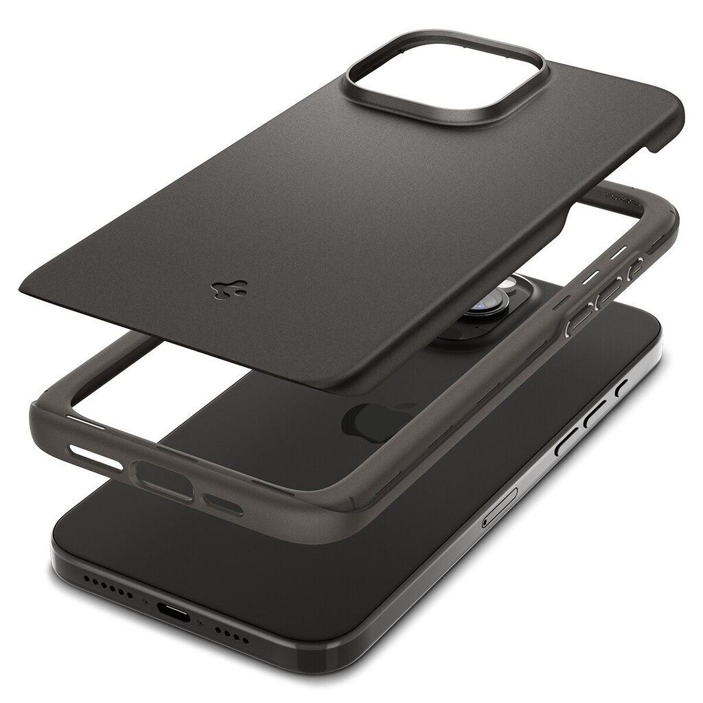 Spigen Thin Fit case iPhone 15 Pro - gray цена и информация | Telefonide kaitsekaaned ja -ümbrised | hansapost.ee