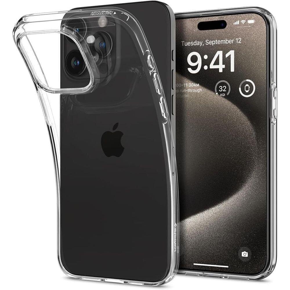 Spigen Liquid Crystal ACS06557 iPhone 15 Pro Max - Crystal Clear цена и информация | Telefonide kaitsekaaned ja -ümbrised | hansapost.ee