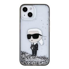 Karl Lagerfeld KLHCP15SLKKNSK iPhone 15 6.1" transparent hardcase Liquid Glitter Ikonik цена и информация | Чехлы для телефонов | hansapost.ee