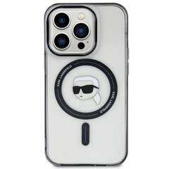 Karl Lagerfeld KLHMP15SHKHNOTK iPhone 15 6.1" transparent hardcase IML Karl`s Head MagSafe цена и информация | Чехлы для телефонов | hansapost.ee