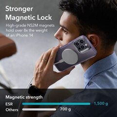 ESR CLASSIC KICKSTAND HALOLOCK MAGSAFE IPHONE 14 PRO MAX CLEAR|PURPLE цена и информация | Чехлы для телефонов | hansapost.ee