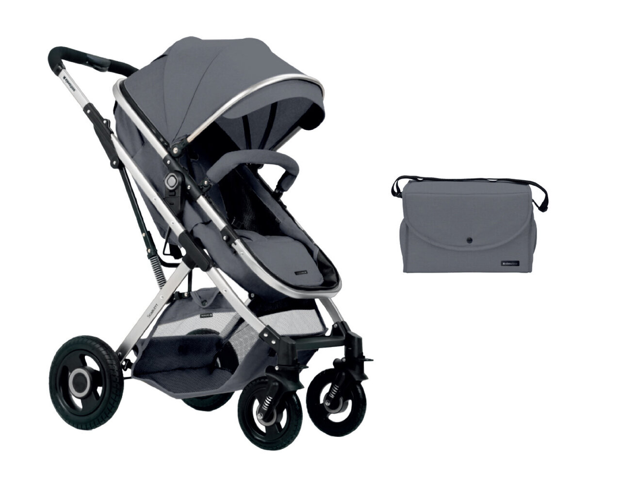 Sportkäru KikkaBoo Scarlett 2in1, Dark Grey hind ja info | Vankrid, jalutuskärud | hansapost.ee