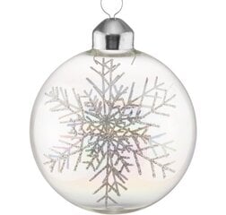 Kuuseehted Winteria Glass bauble Snowflake, 8 cm, 3 tk. hind ja info | Jõulukaunistused | hansapost.ee